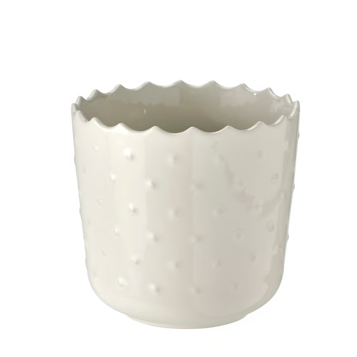 Plant pot, in/outdoor off-white, 12 cm (4 ¾ ")