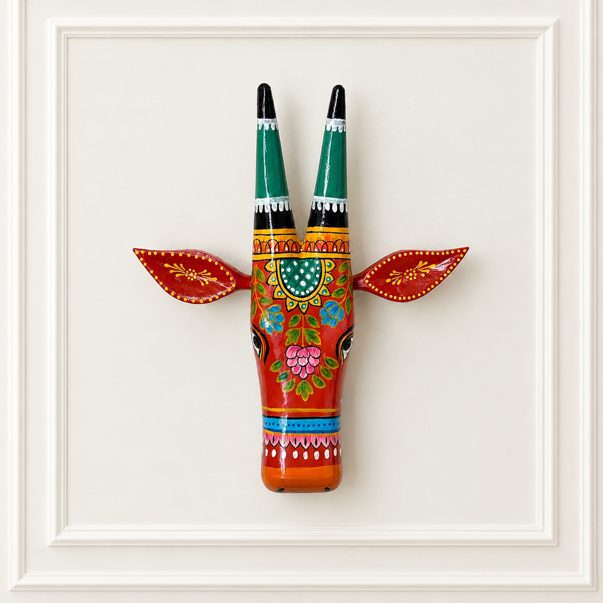 Red Cow Wall Decor Hand painted (Single Pc)