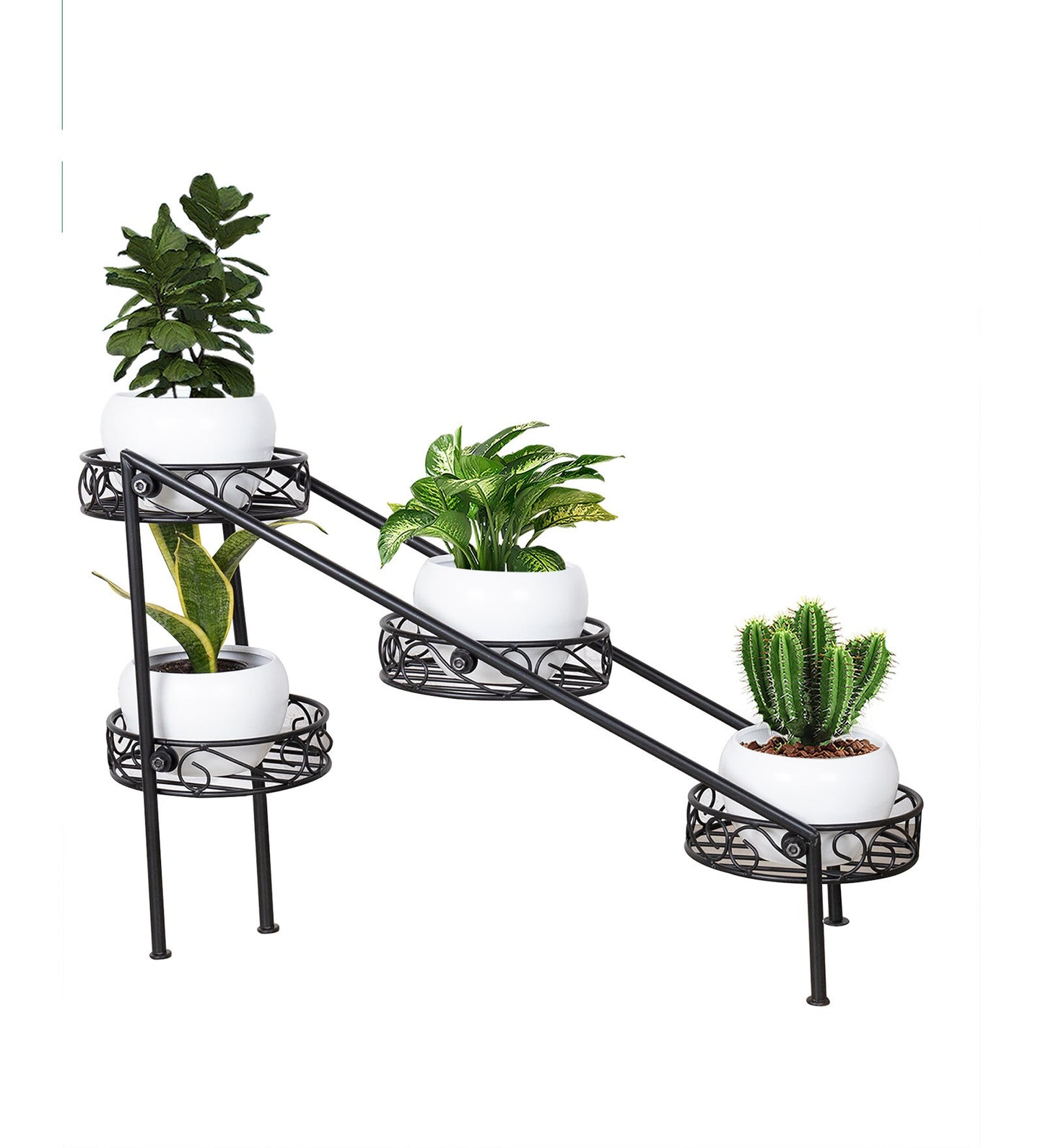 FRIZKA 3-Tier Metallic Plant Stand